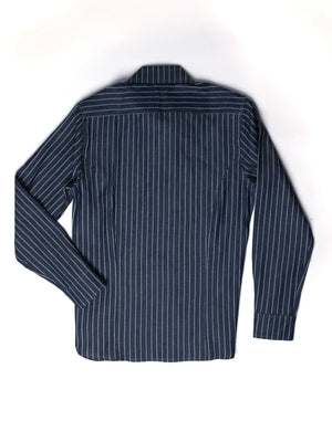 Indigo Beaded Stripe Shirt