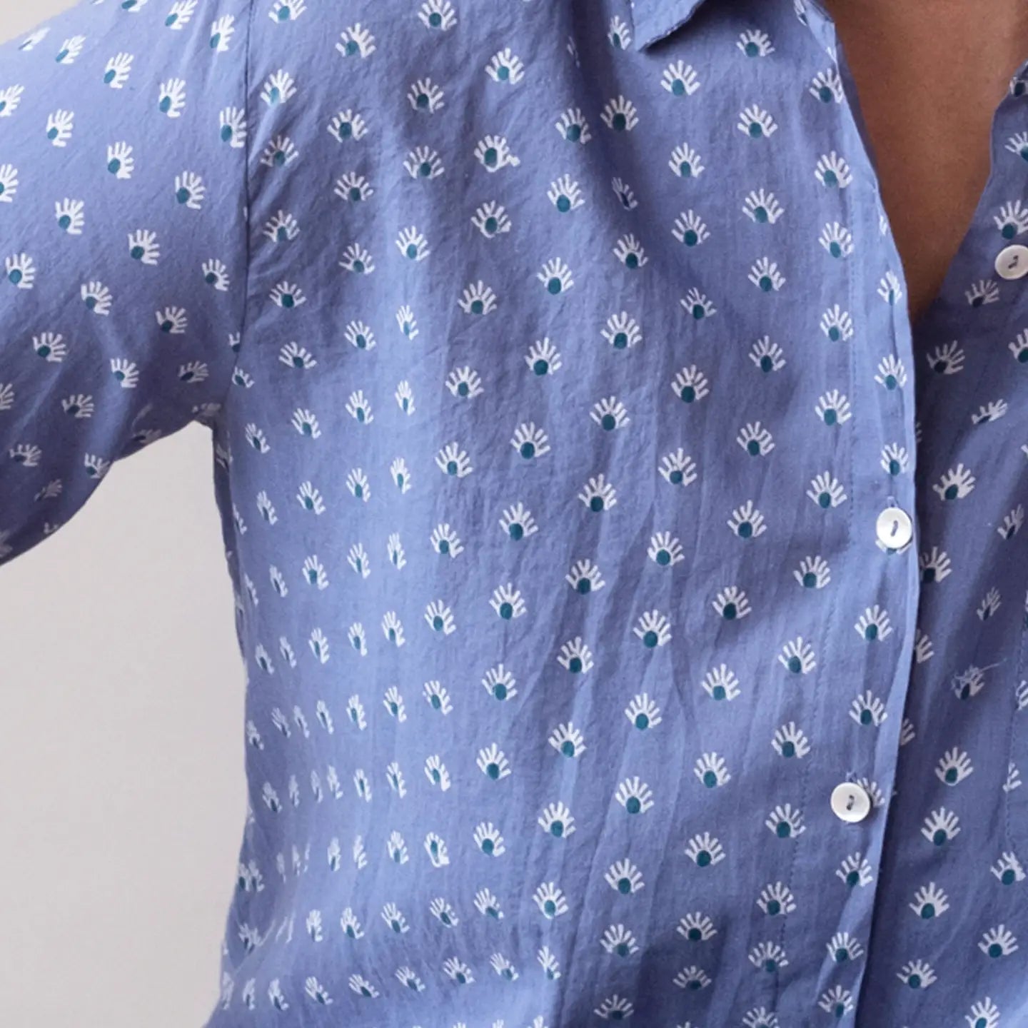 Pali Block Print Top - Teal
