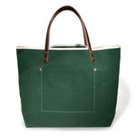 Waxed Canvas Tote - Tennis Green