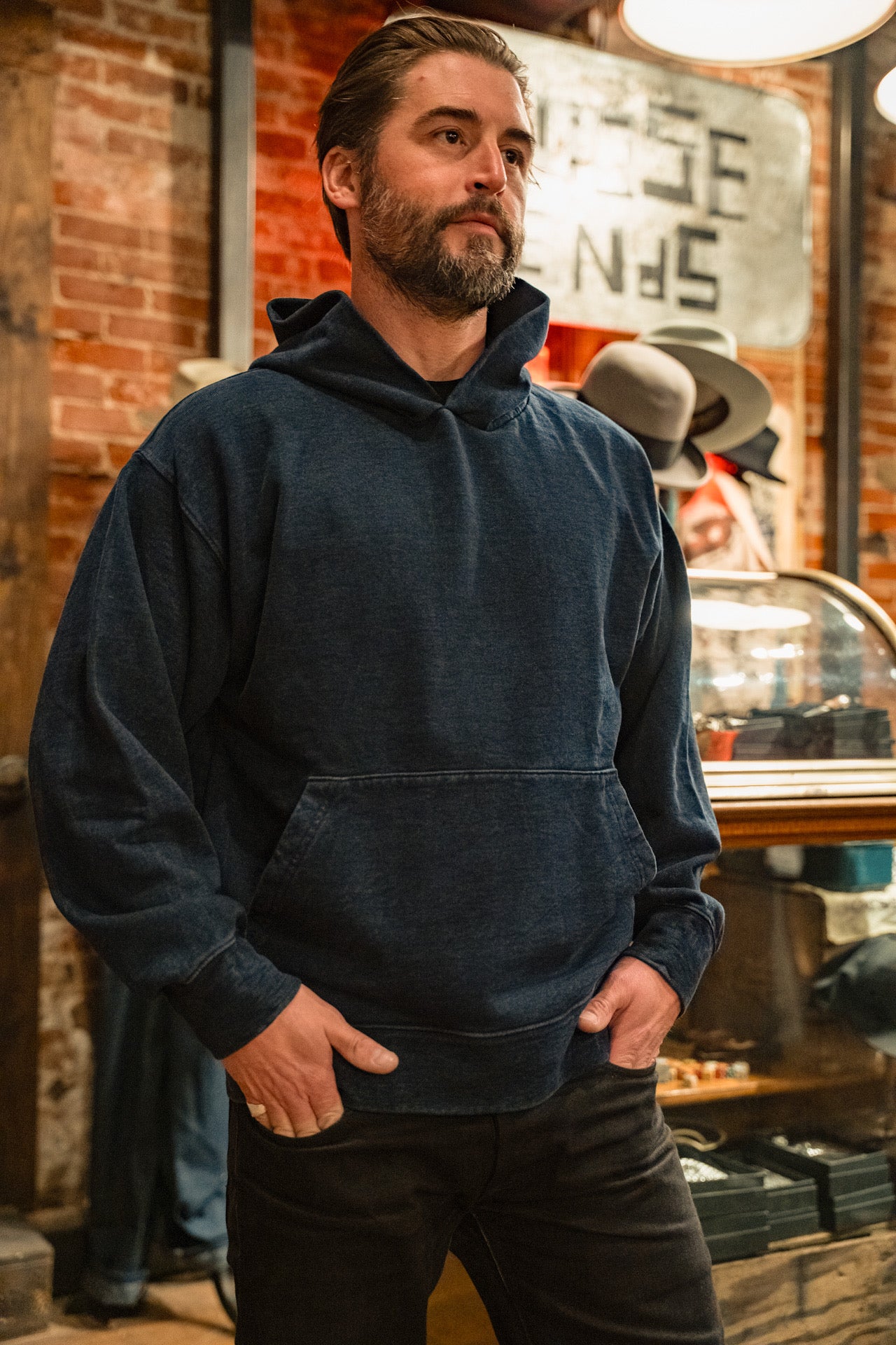 MM Brand Indigo Hoodie