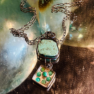 FLK # 167 Turquoise Slab Necklace