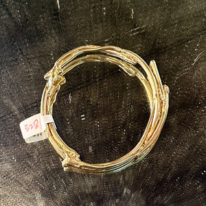 FLK # 327 Cast Brass Twig Bangle M