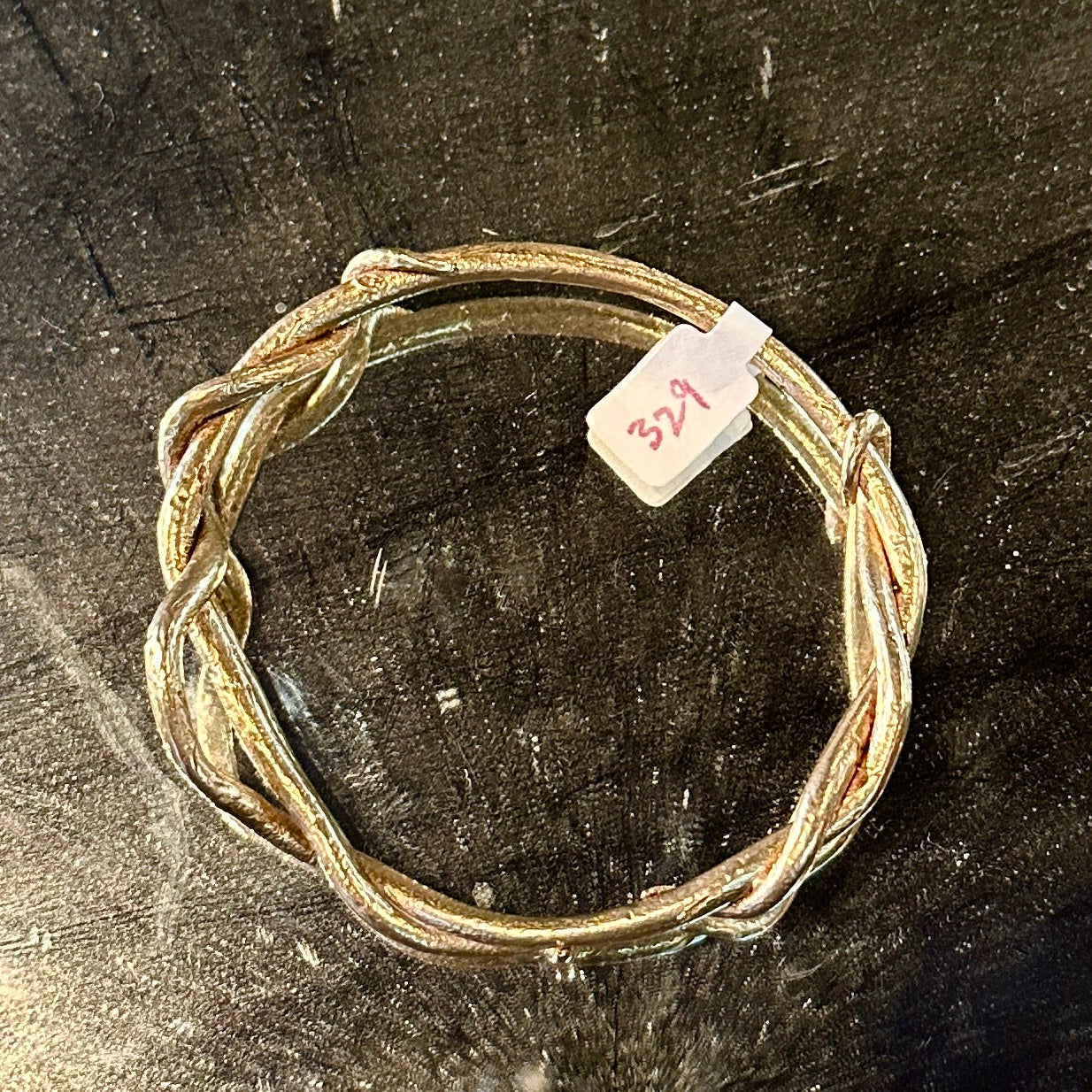 FLK # 329 Cast Brass Roots Bangle M