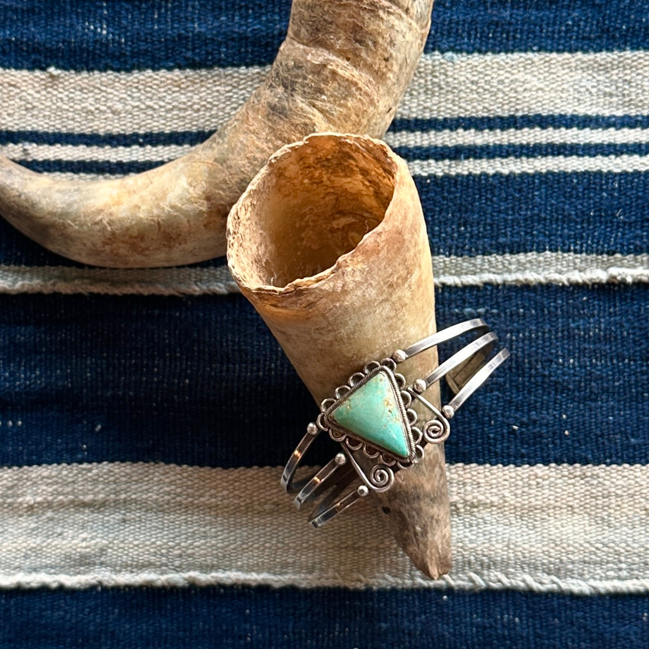 DM Vintage Sterling + Turquoise Cuff