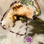 FLK # 171 Amethyst Disc Necklace