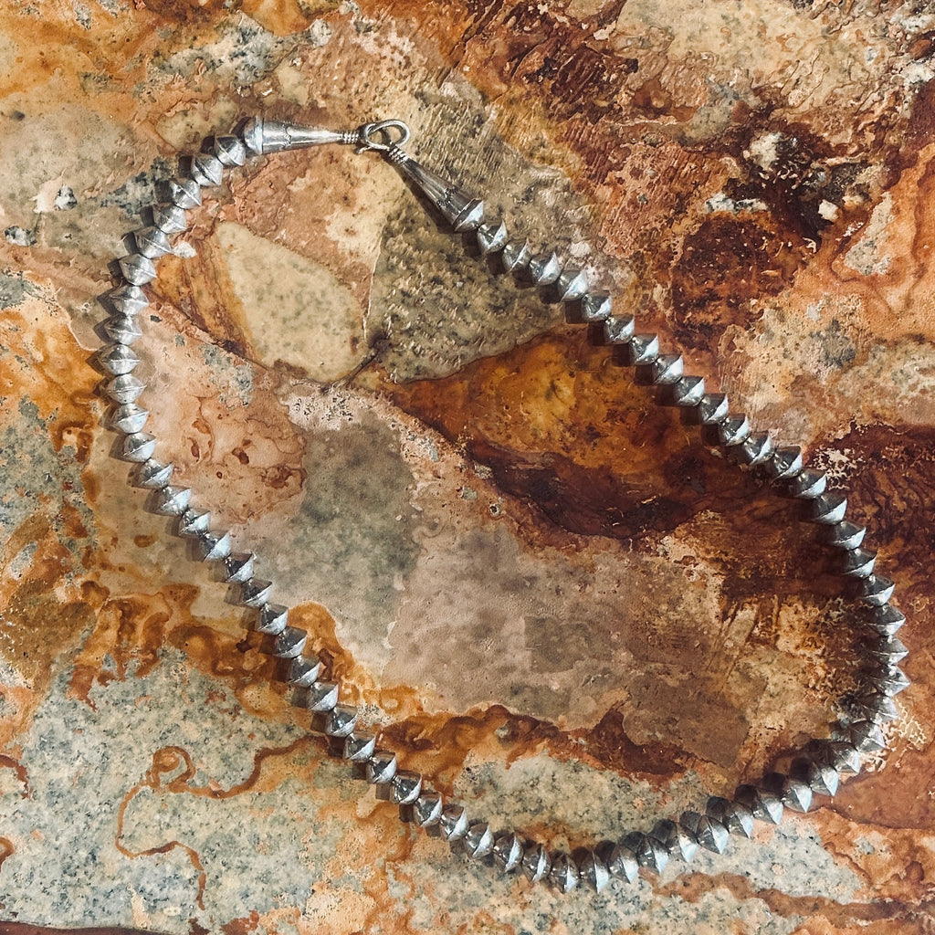 G.O. Sterling Navajo Pearl Necklace