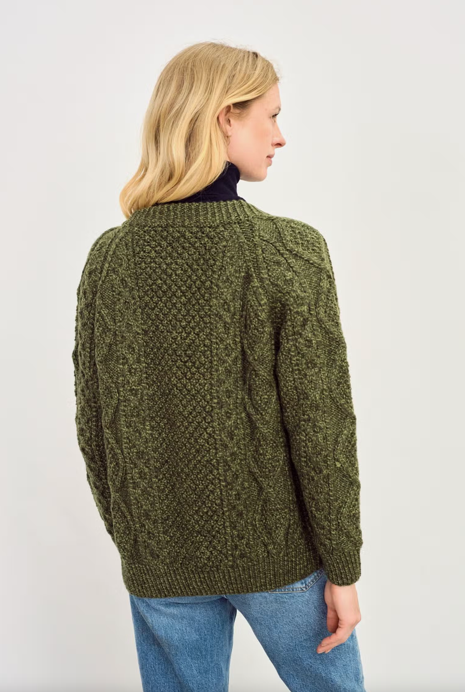 Breaffy Aran Cardigan Sweater