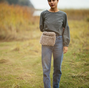 YBH Shearling Fanny Pack - Mushroom