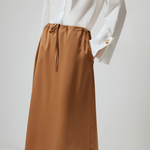 Satin Skirt - Camel