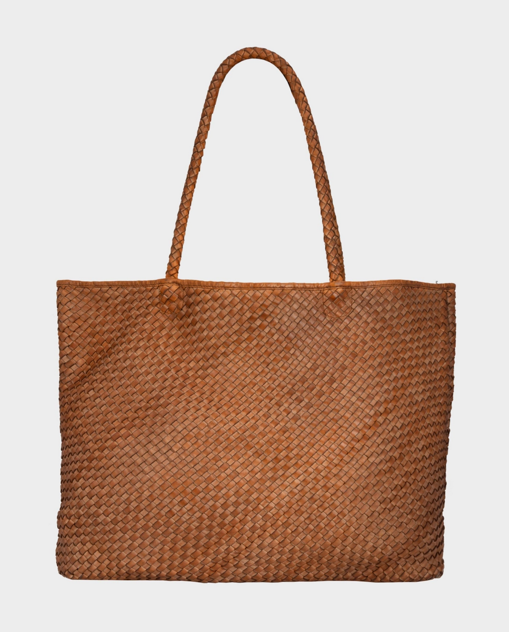 Woven Leather Tote Bag