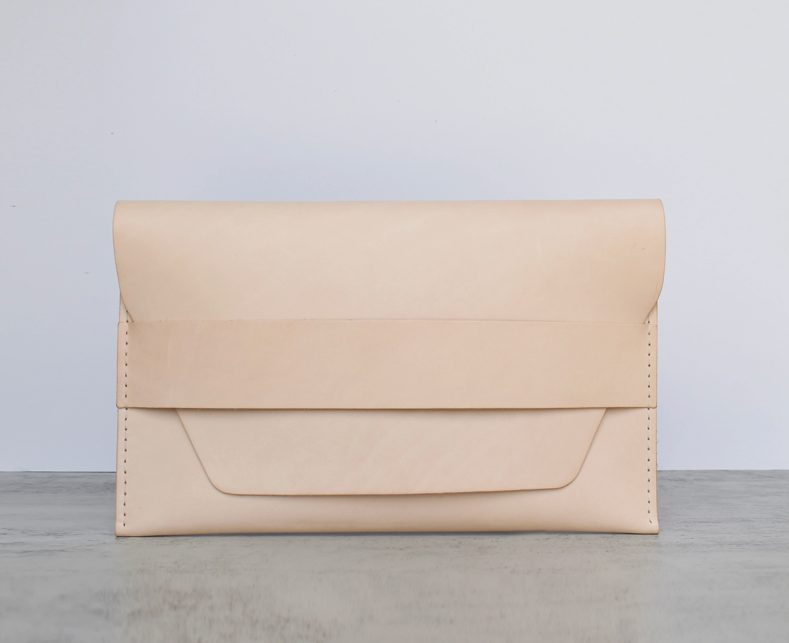 Natural Leather Clutch