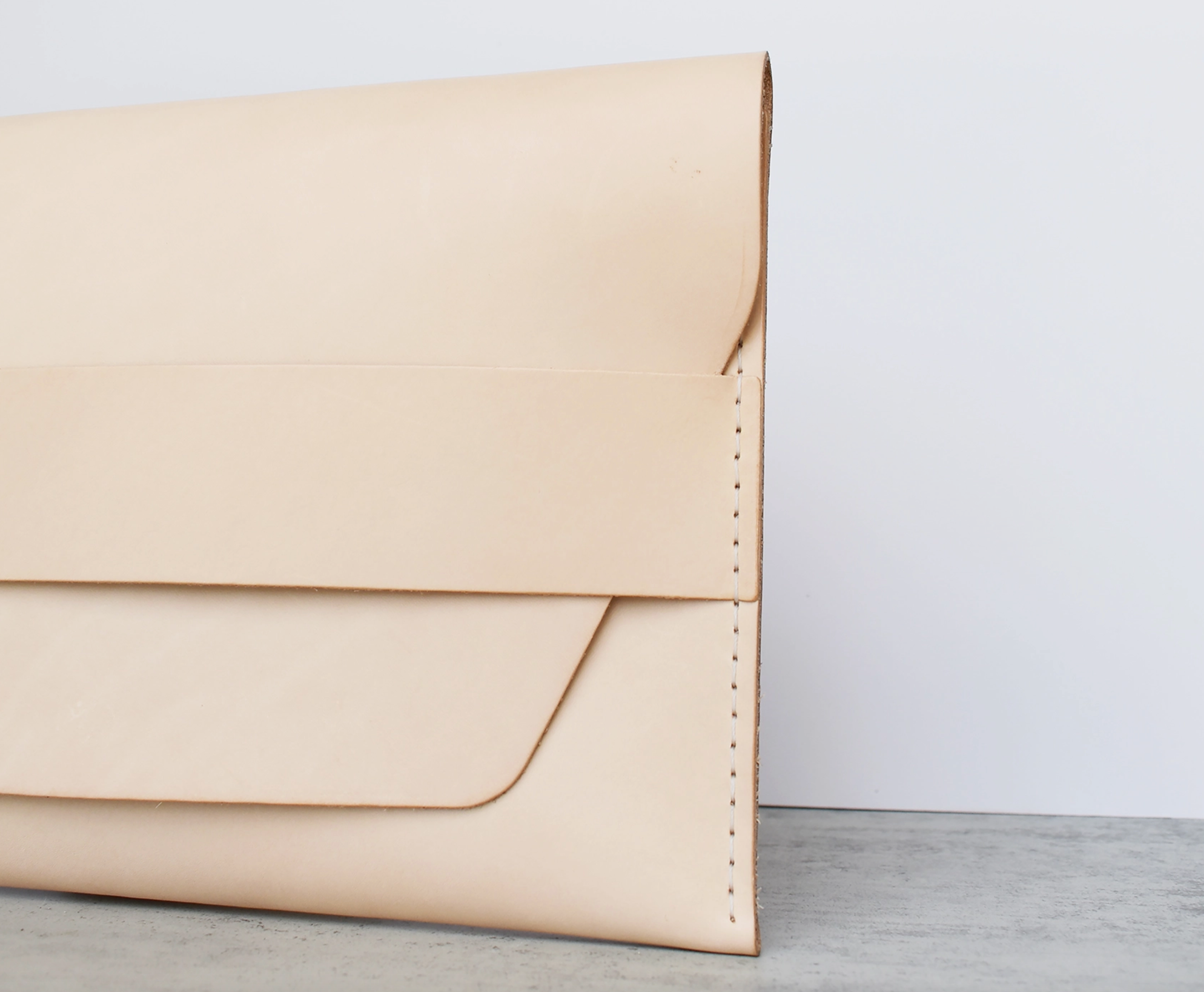 Natural Leather Clutch