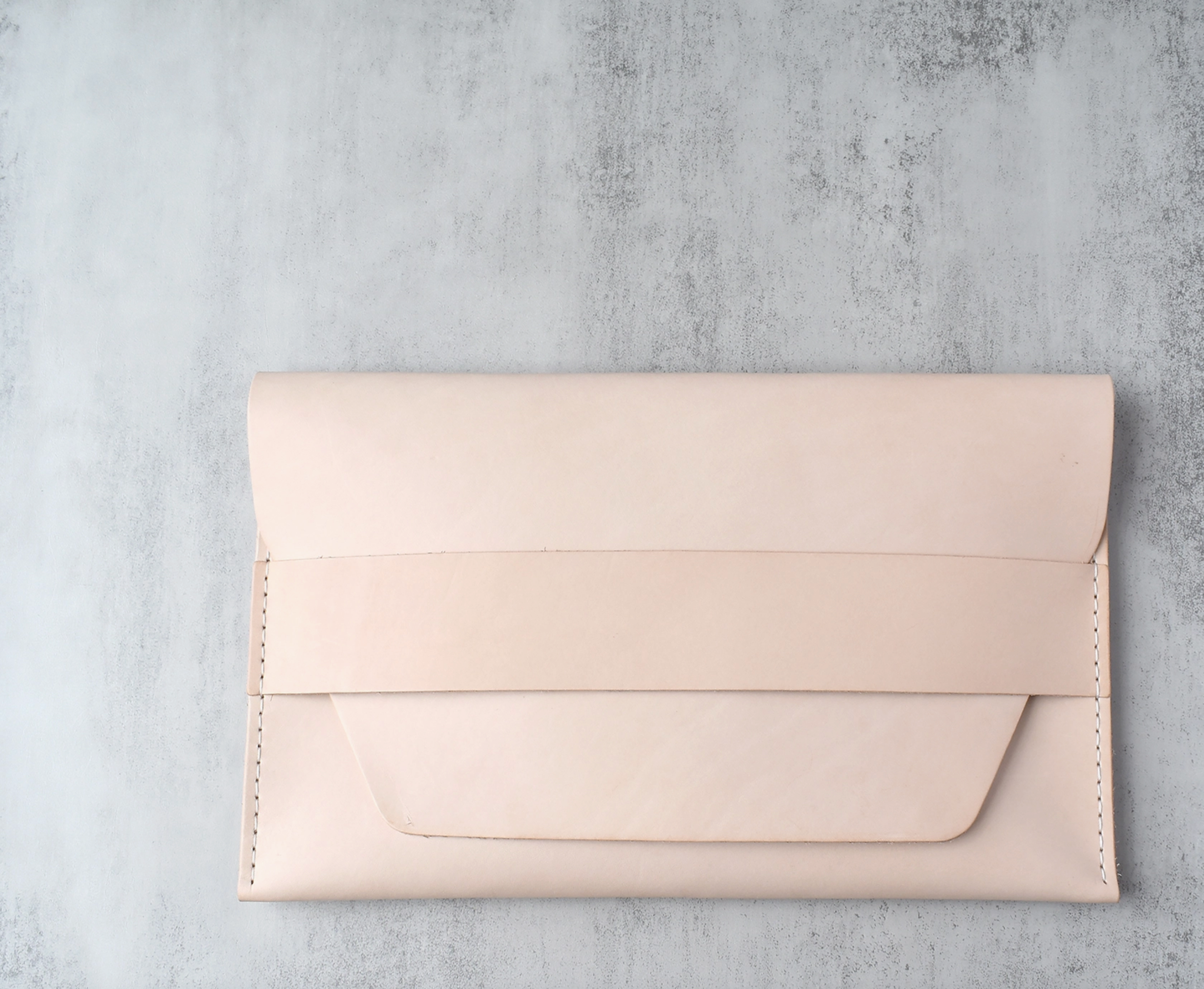 Natural Leather Clutch