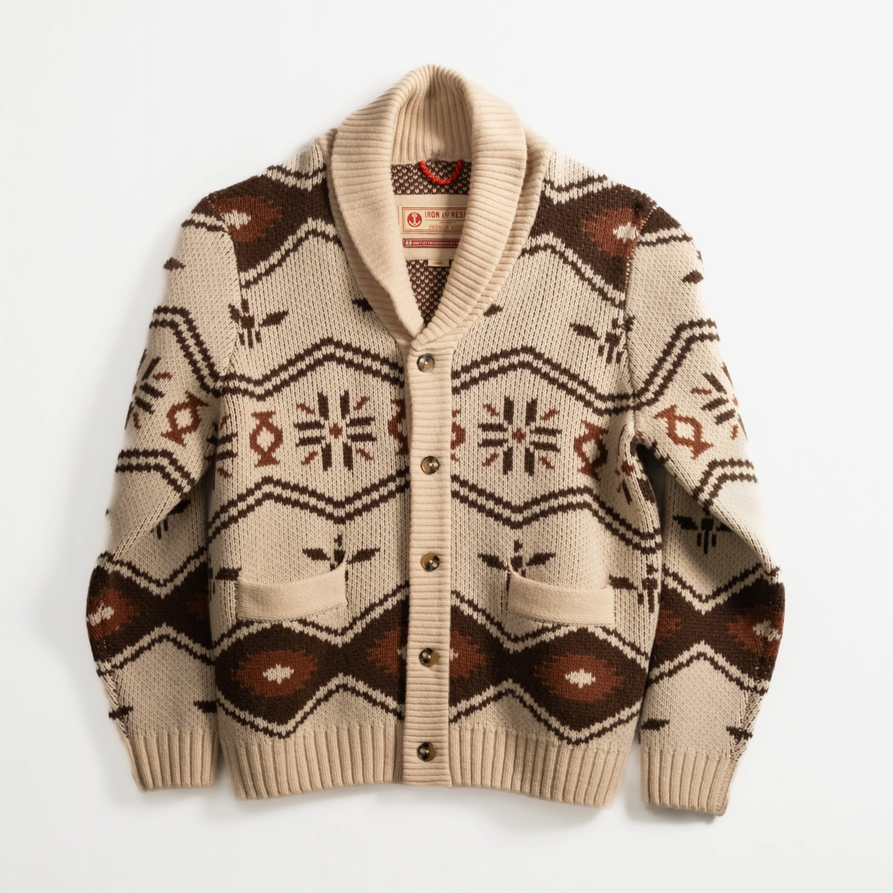 Iron + Resin Wincha Shawl Collar Sweater
