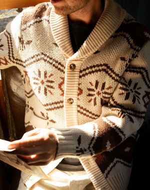 Iron + Resin Wincha Shawl Collar Sweater