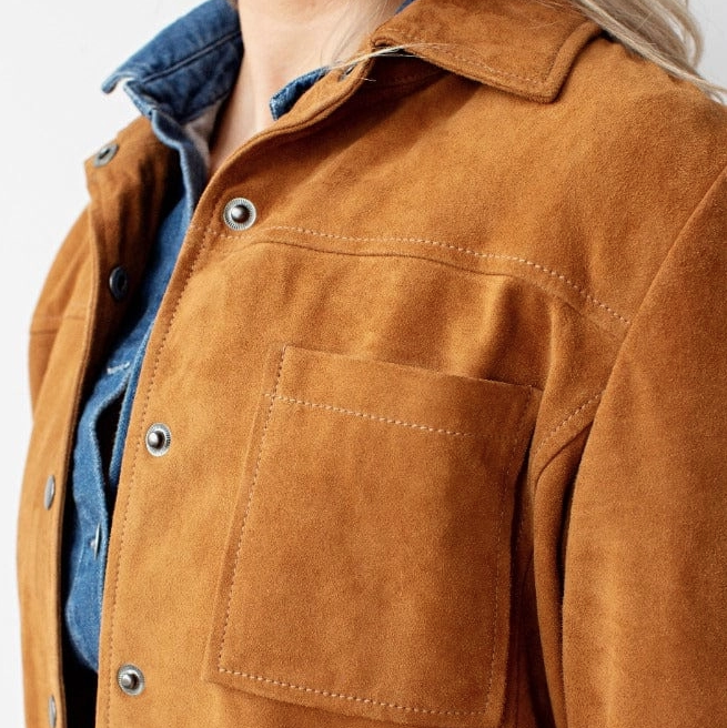 Dakota Suede Jacket - Cognac