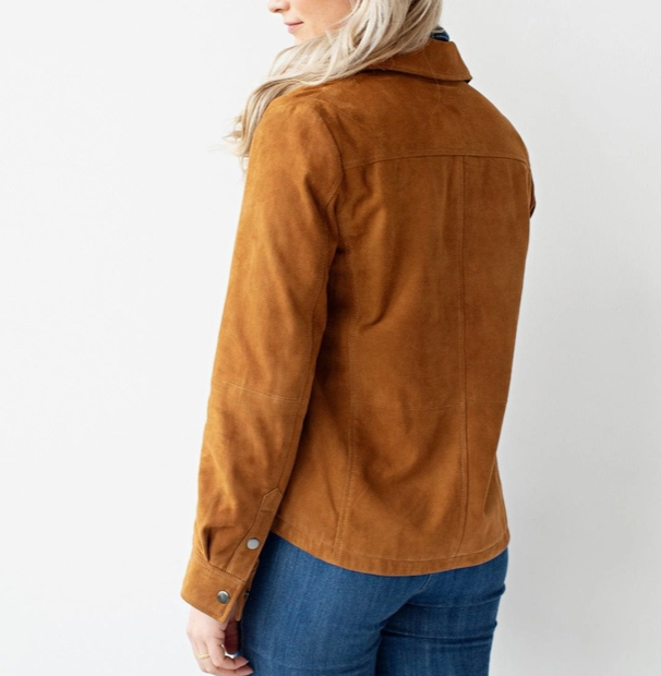 Dakota Suede Jacket - Cognac