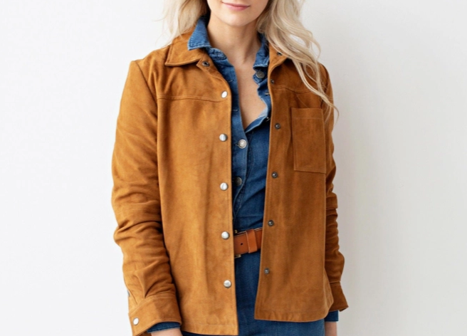 Dakota Suede Jacket - Cognac