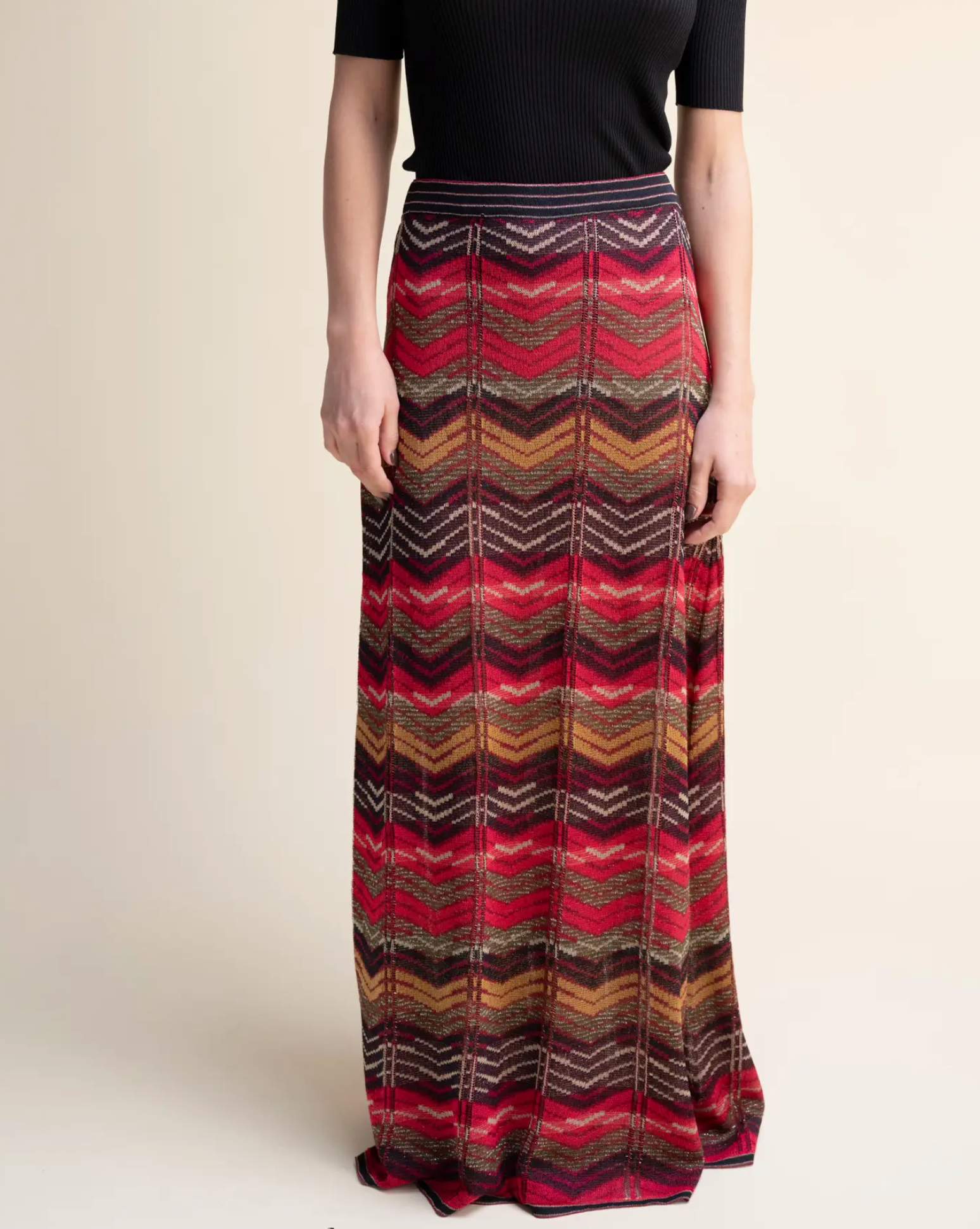 Zig Zag Maxi Skirt