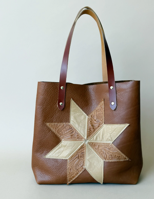 Heritage Star Leather Tote Bag
