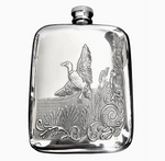 English Pewter Mallard Flask