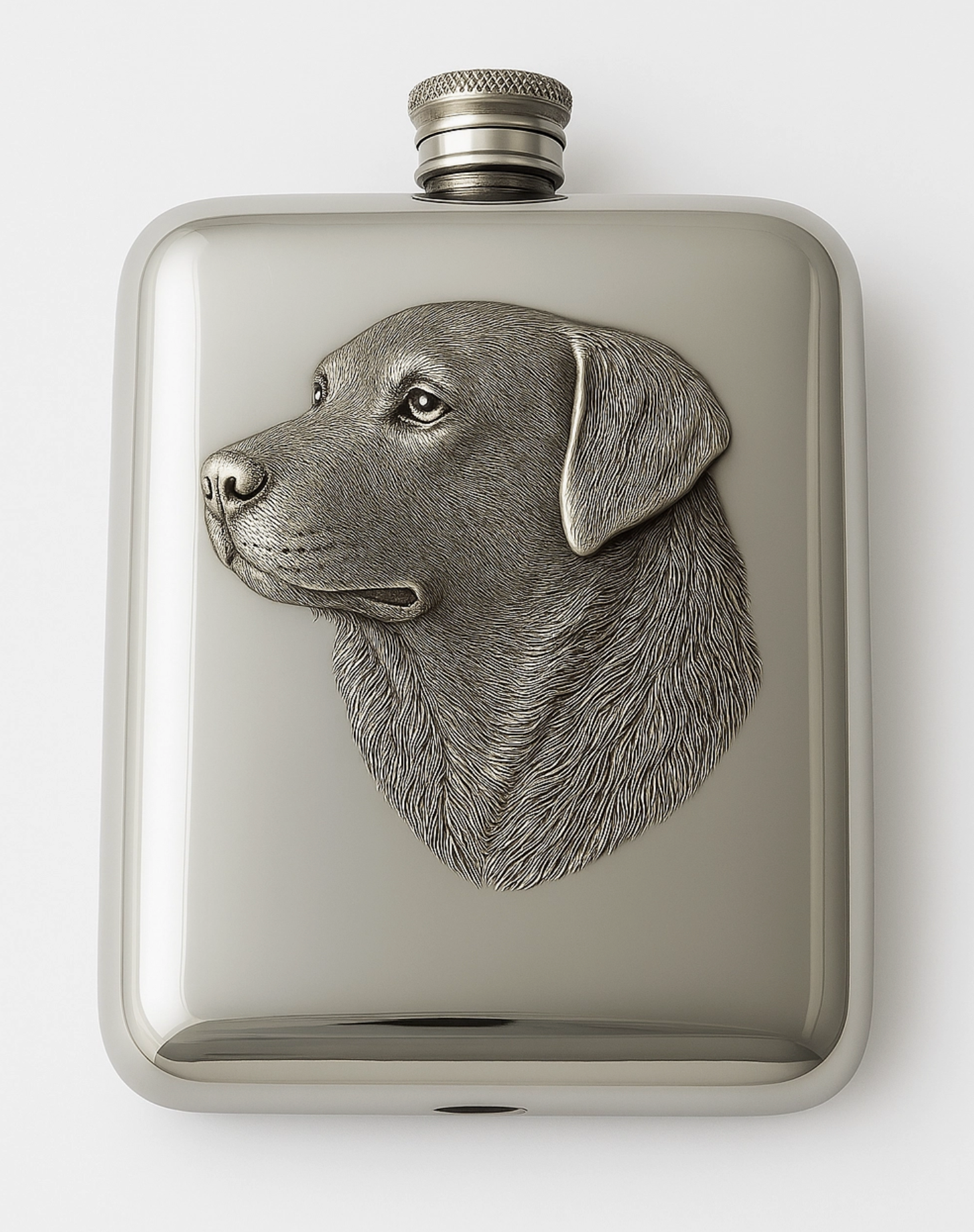 English Pewter Labrador Flask
