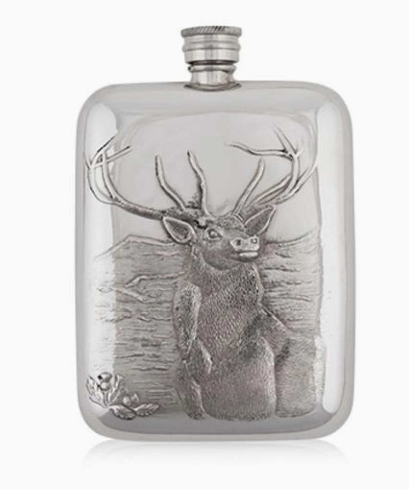English Pewter Stag Flask