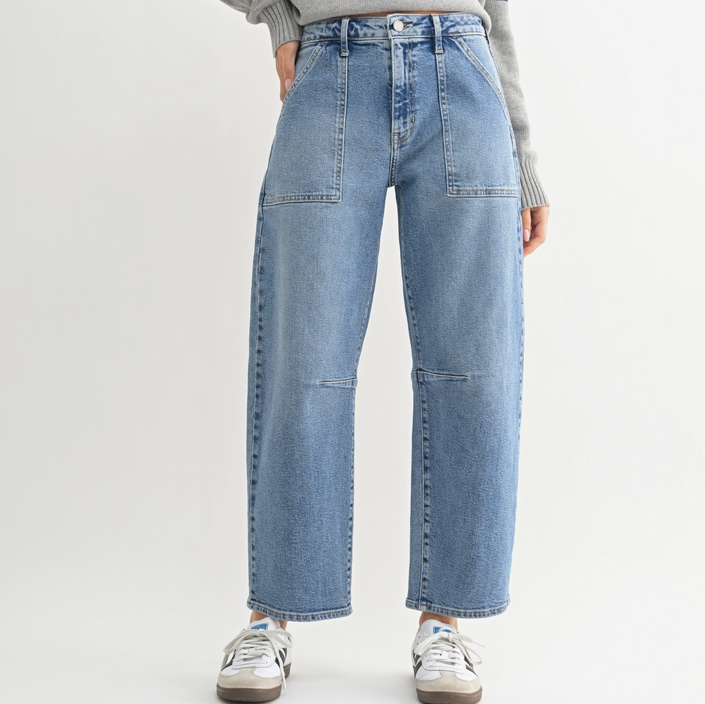 Utility Seam Barrel Jeans