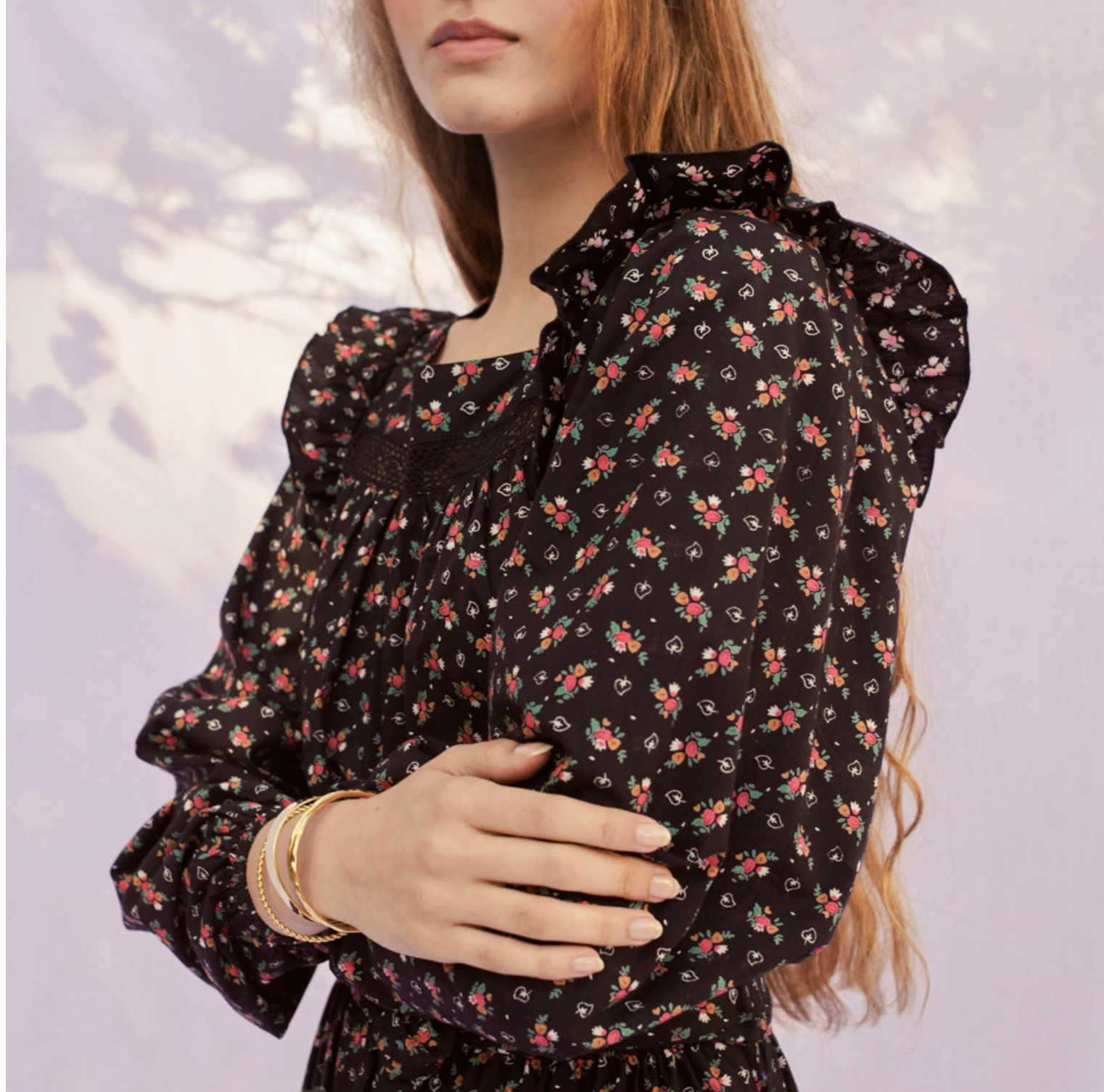 Calico Dress - Black