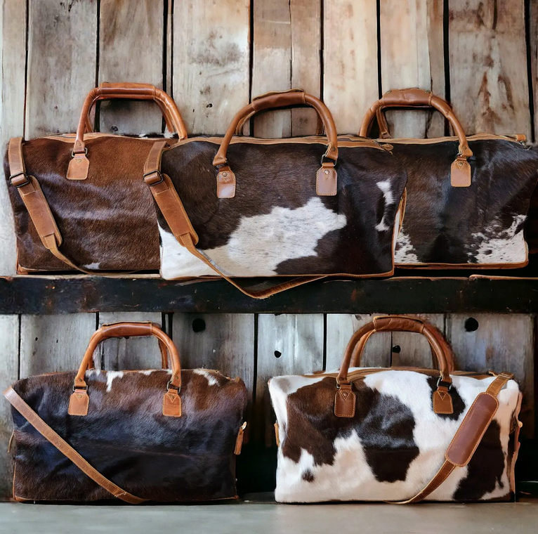 Hair on Hide Weekender Bag