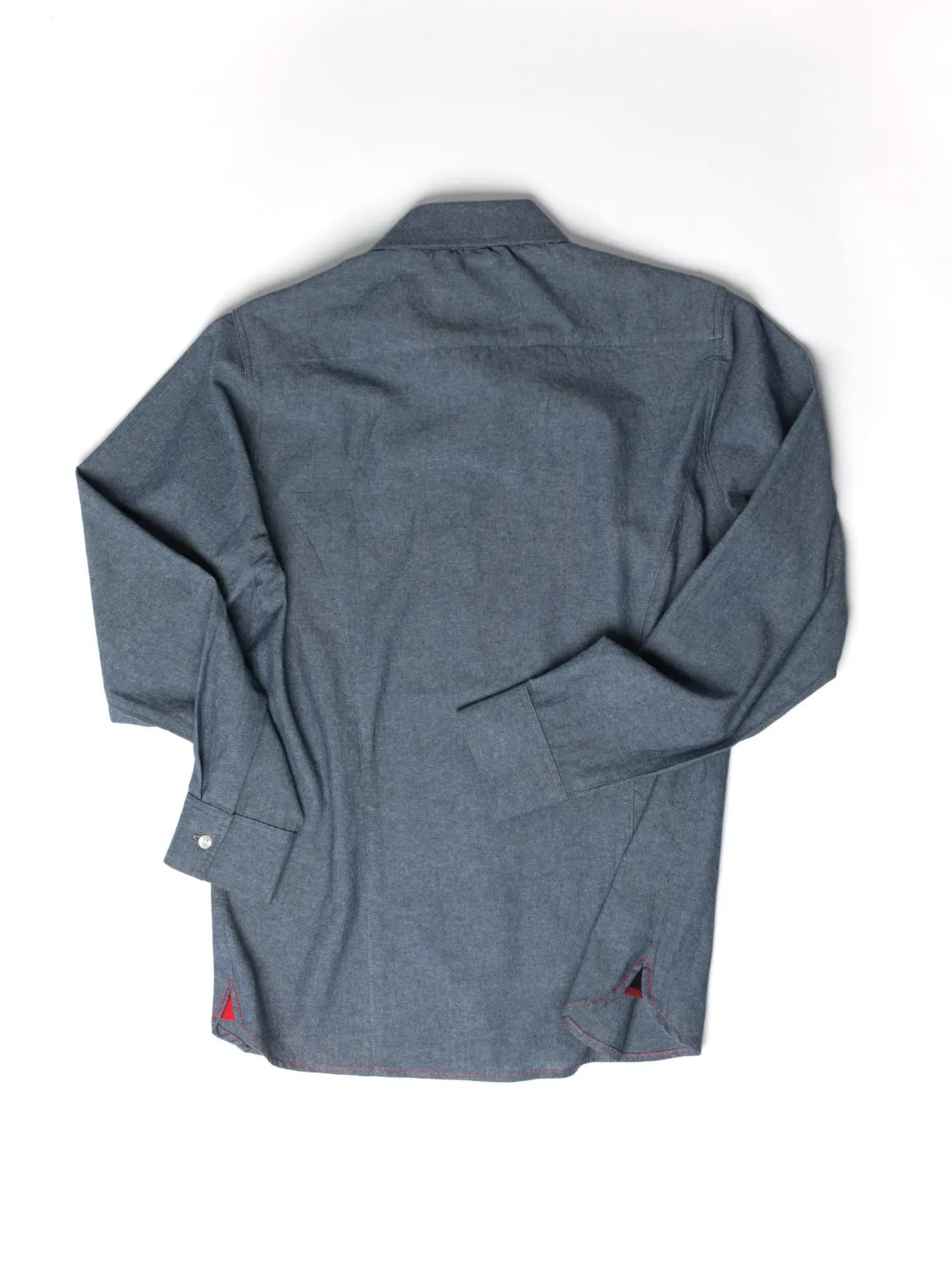 Pleated Front Chambray Shirt
