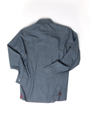 Pleated Front Chambray Shirt