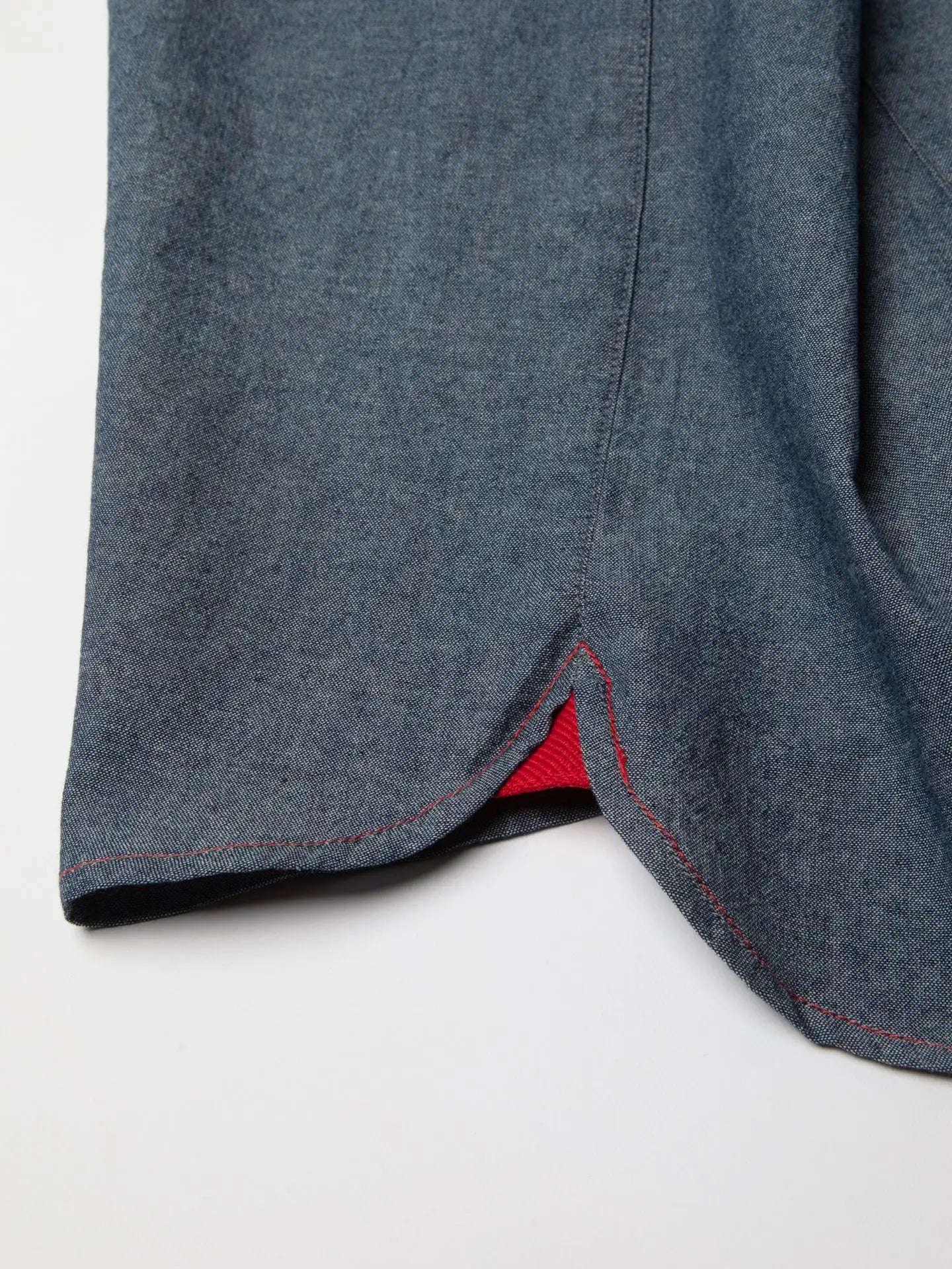Pleated Front Chambray Shirt