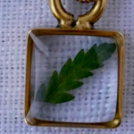Tiny Square Pendant 18" Gold