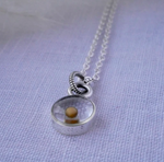 Small Circle Pendant 18" Gold