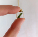 Small Square Pendant 18" Gold