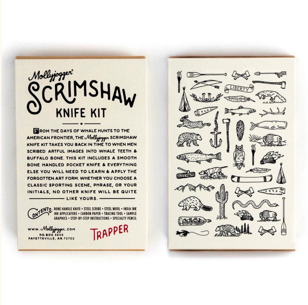 Scrimshaw Trapper Pocket Knife