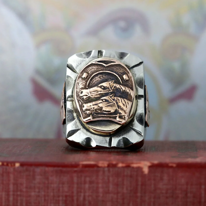 Wild Horses Mexican Biker Ring – martin mattox Wild Horses Mexican Biker Ring – martin mattox