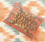 Tibetan Tiger Cushion Terracotta