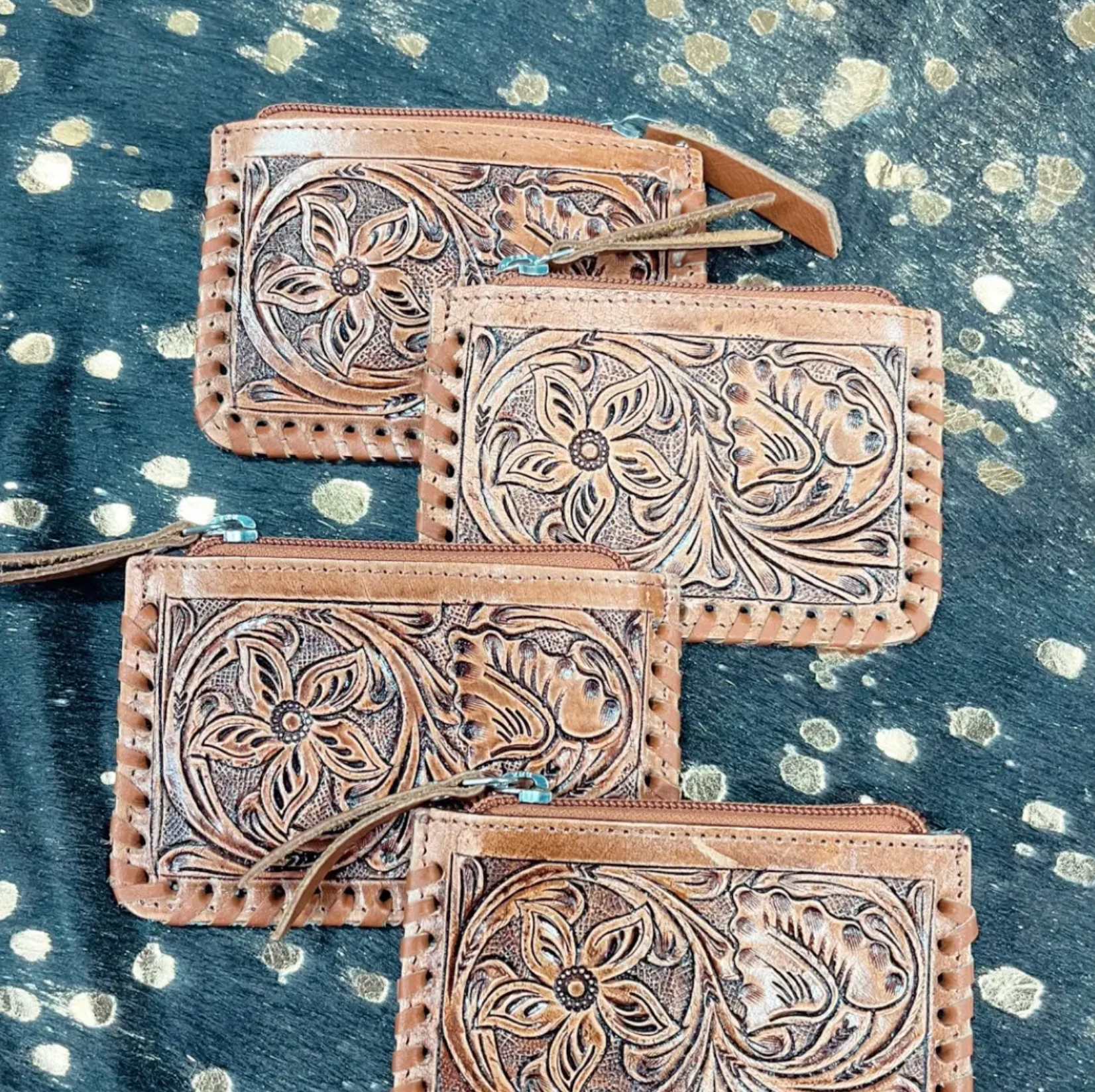 Tooled Leather Coin Purse