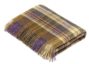Glen Coe Shetland Wool Throw - Heather